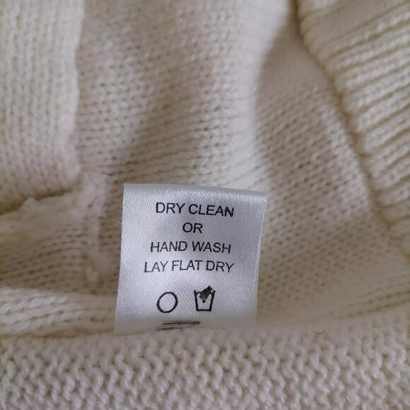 The Impeccable Pig Women's Ivory Open Front Pockets Crochet Vest Size Small - Picture 7 of 7